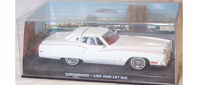 universal hobby james bond 007 live and let die white corvorado film scene car 1.43 scale diecast model