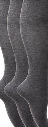 Childrens Girls Plain Knee High School Socks (Pack of 3) (UK Shoe 4-6 (Age: 13+ years)) (Grey)
