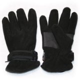 Kids/Childrens Heavy Duty Fleece Gloves with Palm Grip (3M 40g Thinsulate Insulation) (Age 11-13) (Navy)