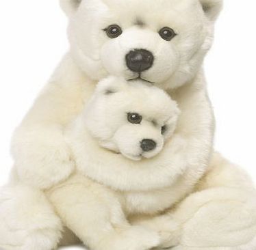 Universal Trends WWF 16871 Plush Toy Polar Bear with Baby