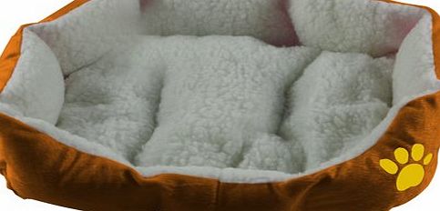 UniversalGadgets Brown Large Super Warm Soft Fleece Puppy Pets Dog Cat Bed House Basket Nest Mat Waterproof