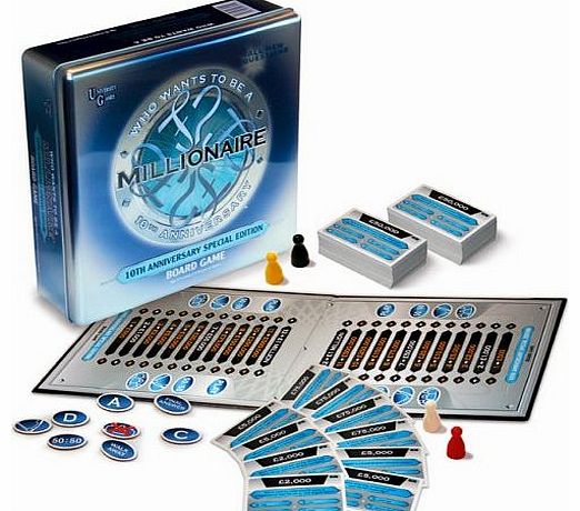 University Games Who Wants to be a Millionaire Board Game Special Tin Presentation