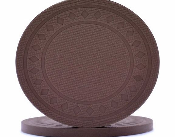9g Diamond Clay Roulette Checks - Brown (Roll of 25)