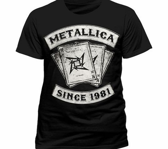 Unknown Metallica Mens Dealer Short Sleeve T-Shirt, Black, Large