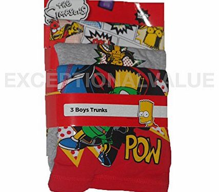 The Simpsons Boxer Shorts Trunks 3 Pairs Age 5-6 Years 55-57cm Waist NEXT Stores Official Licensed