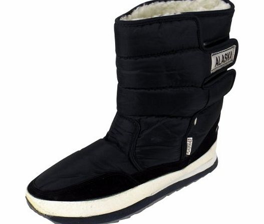 Womens Shearling Snow Quilted Thermal Warm Winter Moon Jogger Rain Boots UK 6