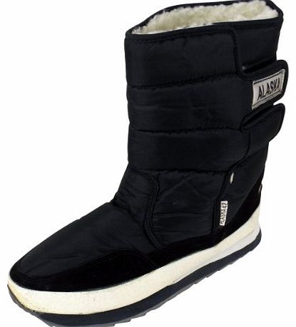 Womens Shearling Snow Quilted Thermal Warm Winter Moon Jogger Rain Boots UK 8