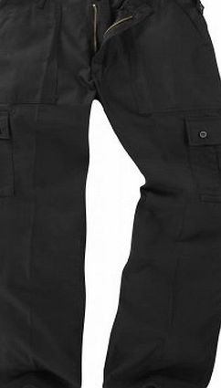 Youths / Kids Military Combat Cargo Trousers - Black