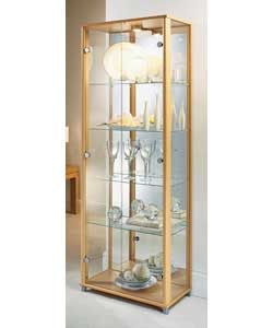 Beech Glass Display Cabinet