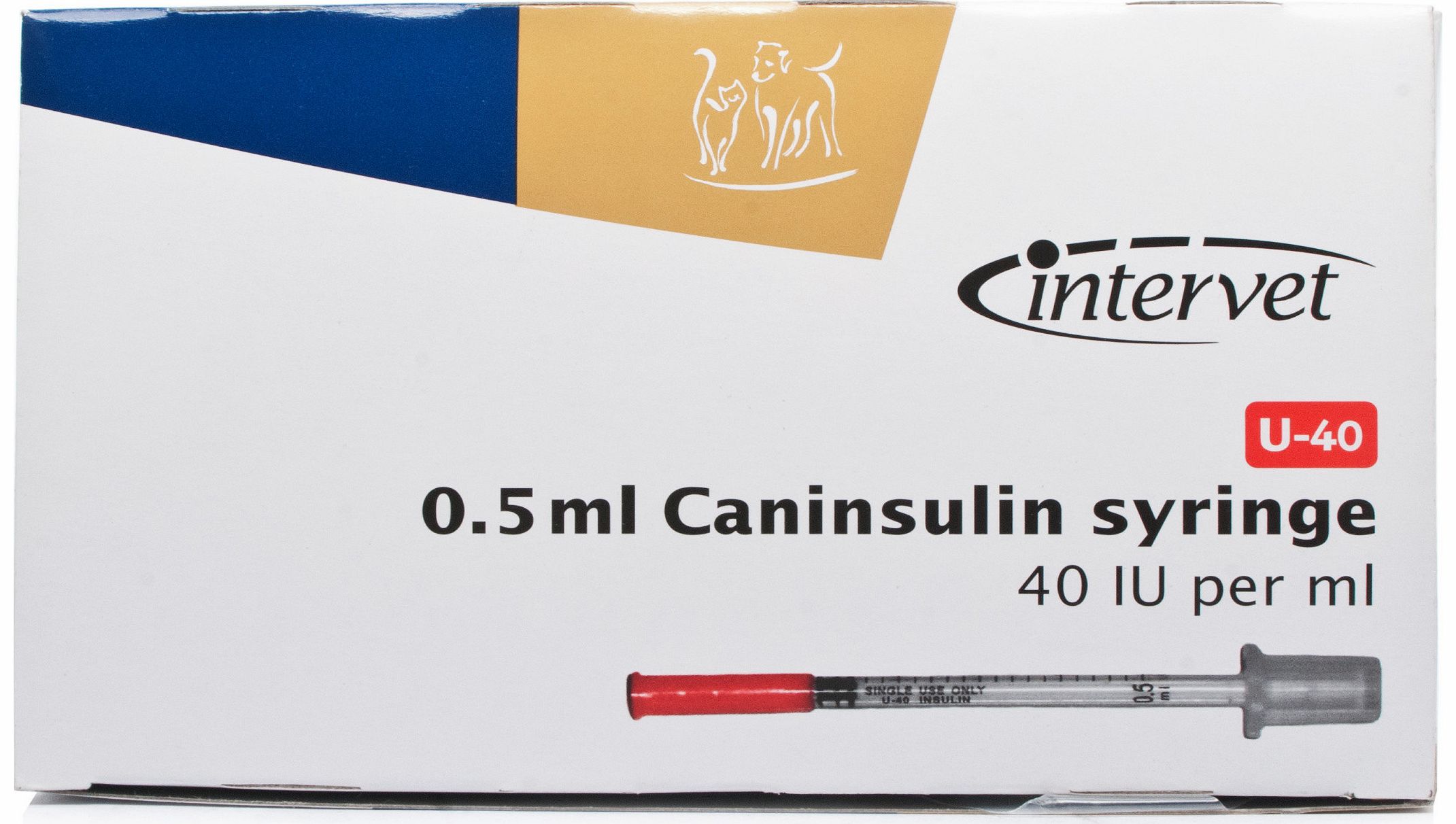 Unbranded 0.5ml Caninsulin Syringe U-40