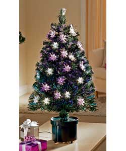 Unbranded 0.91m / 3ft Fibre Optic Starburst Christmas Tree