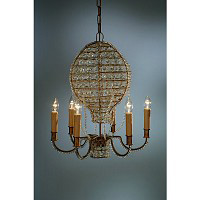 Unbranded 05 6H GO - Gold and Coffee Chandelier