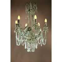 This is an attractive cream chandelier with 