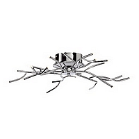 Polished chrome fixture with branching arms. Height - 17cm Diameter - 72cmBulb type - 12v G4 capsule