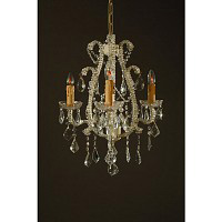 This is a very detailed cream cracked chandelier with plently of crystal droplets and trimmings maki