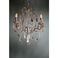 This is an attractive cream chandelier with 