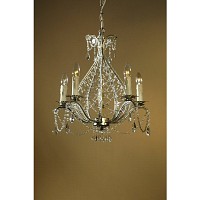 This is a stunning chandelier with beautiful clear crystal trimmings and droplets. Height - 55cm Dia