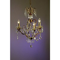 This is a beautiful chandelier with a stunning gold finish and clear crystal droplets and trimmings.