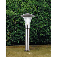 Stainless steel outdoor bollard fitting with polycarbonated vandal resistant diffusers. This fitting