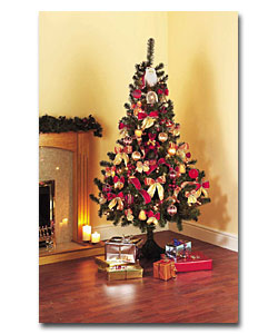 1.95m/6.5ft Royal Spruce Red/Gold Tree Kit