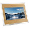This 10.4 inch black frame has a very modern look made from wood with Silver insert. With a resoluti