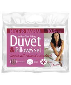 10.5 Tog Duvet and Pillow Set - Double