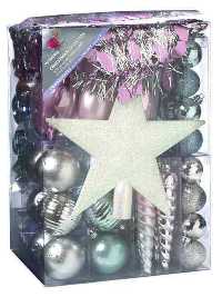 100 piece Luxury Bauble Pack - Traditional theme