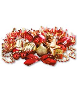 100 Piece Red/Gold Decoration Kit