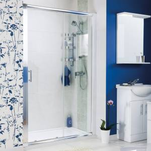 Unbranded 1000mm Recess Sliding Shower Enclosure and Tray