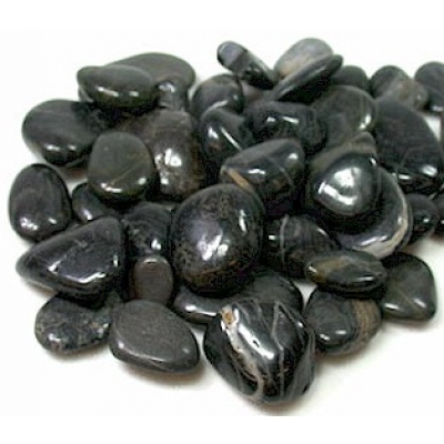 Unbranded 10KG Bag Black Polished River Pebbles