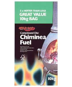 Large bag of fuel. Specially produced fuel for use on a chiminea.FSC 100% compressed wood disks.Simp