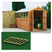 Unbranded 10x6 Apex overlap shed with base
