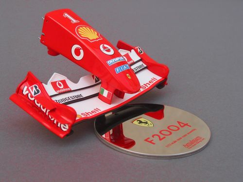 A highly detailed 1:12 scale replica of the nose cone from Michael Schumachers Championship winning