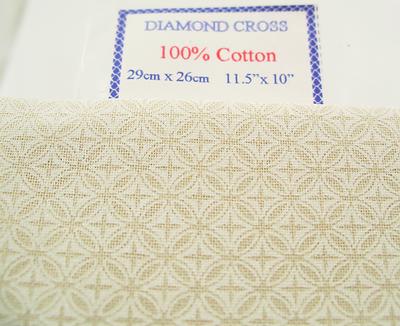 1:12 Scale Miniature Print Fabric Square - Cream