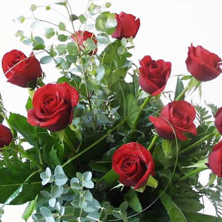 Unbranded 12 Red Roses with Foliage