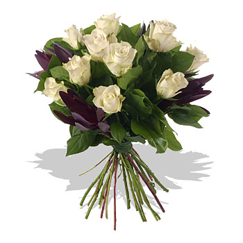 Unbranded 12 White Roses Value Bouquet - flowers