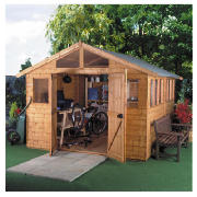 Unbranded 12 x 10 Shiplap Workshop shed with installation