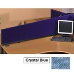 120cm Desk Mounted Woolmix Privacy Screens - Crystal Blue