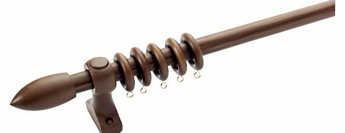Add the finishing touch with this Argos Value Range wood finish curtain pole in a natural walnut shade. Includes curtain rings. finials. fittings and fixtures. Length 120cm. Diameter 23mm. EAN: 6233912.