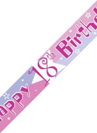 Unbranded 12ft Birthday Banner - 18th Pink Shimmer