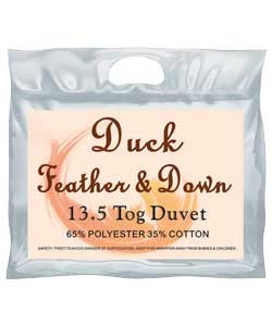 Luxury duvet with pocket stitching to help filling stay in place and eliminate cold spots.85% duck f