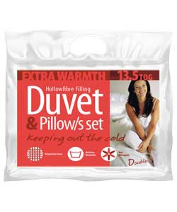 13.5 Tog Duvet and Pillow Set - Double