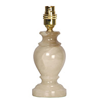 Stylish alabaster table lamp in a cream finish please note that lamp shade is not included. Height -