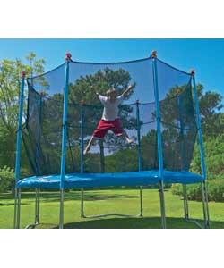 Trampoline: Excellent quality, all year round trampoline made from steel galvanised both inside and