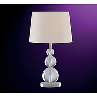 Modern table lamp with different shaped glass balls complete with matching shade. Height - 58cm Diam