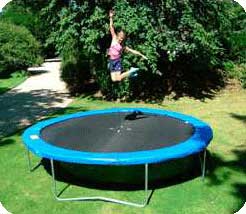 Brand new trampoline built for the UK market. A lightweight galvinised steel frame with 88 x 7``