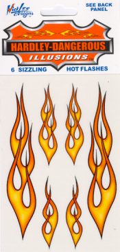 15cm Hot Flames (Red) Sticker Sheet