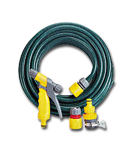 15m Hose and Fittings Set with Spray Gun
