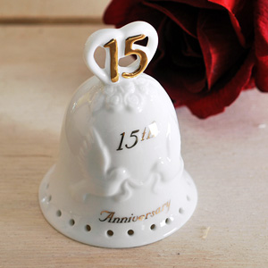 Unbranded 15th Wedding Anniversary Porcelain Bell