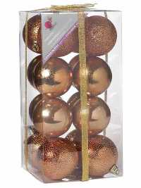 16 Assorted Baubles Copper